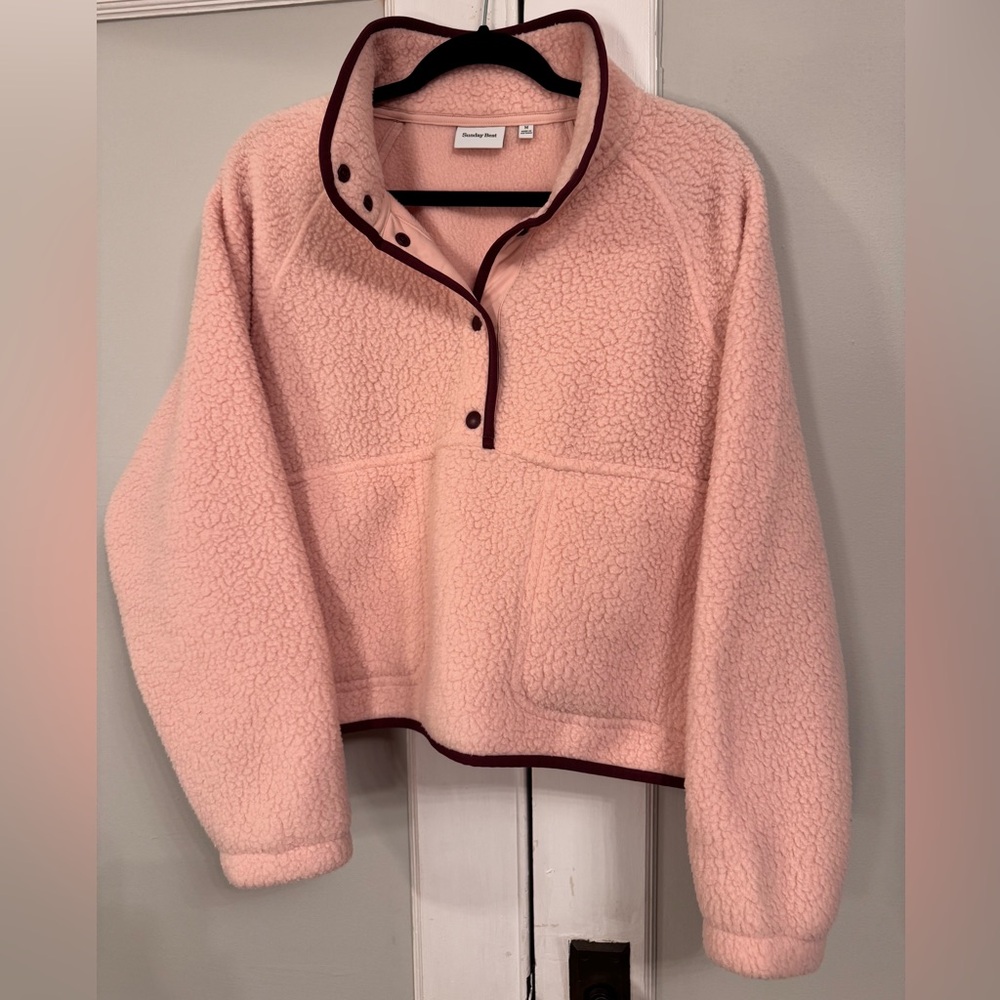 ARITZIA Sunday Best Bigfoot Polar Mockneck Sherpa Pullover Size Medium